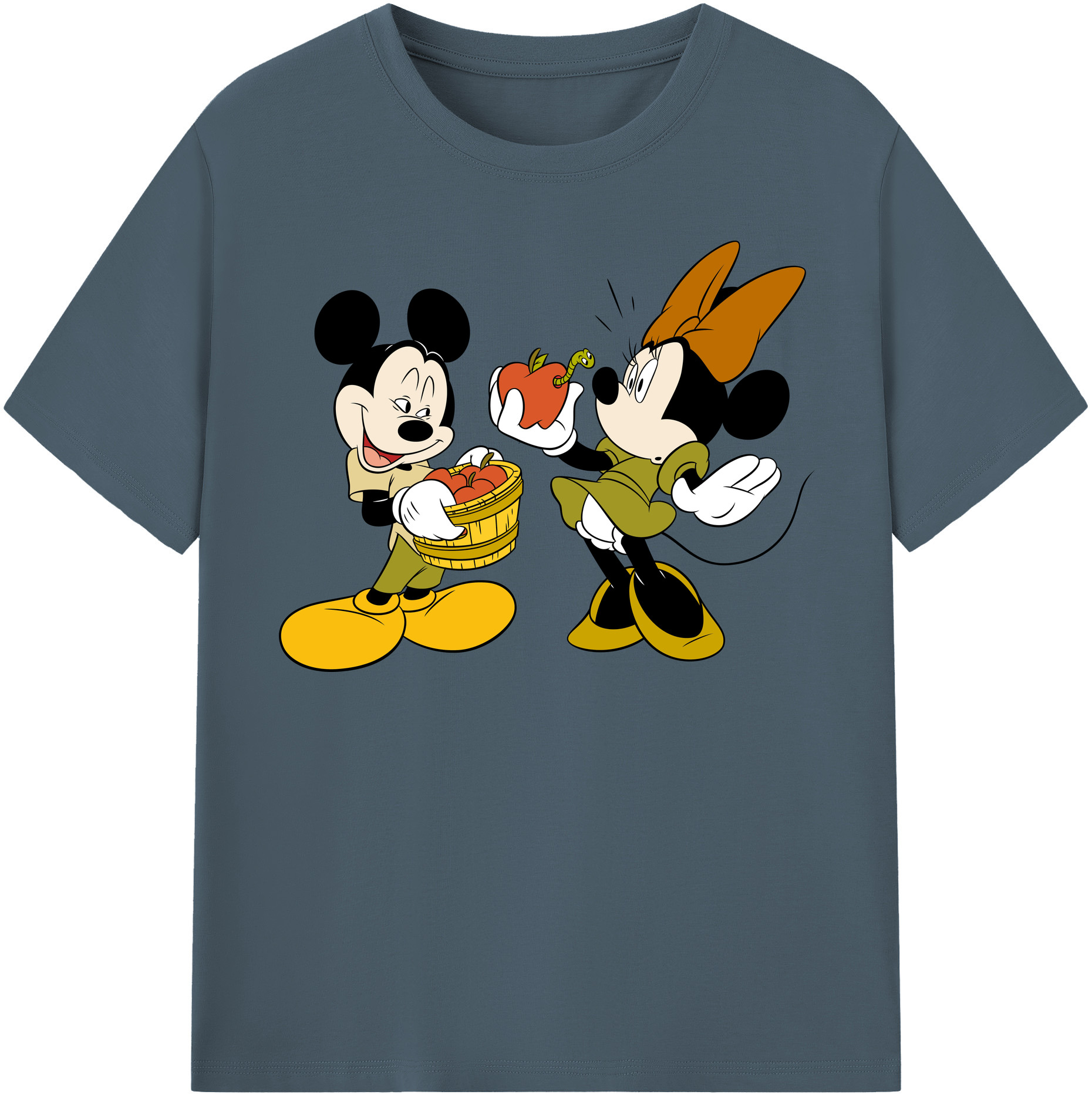 （画像用） ミッキーマウス Mickey Mouse 綿100％半袖Tシャツ（フロントプリント）